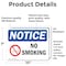 Signmission No Smoking OSHA Notice Sign, Vinyl Decal, 10in W x 7in L, 2PK OS-2PACK-NS-D-710-L-16187 - alternate 5
